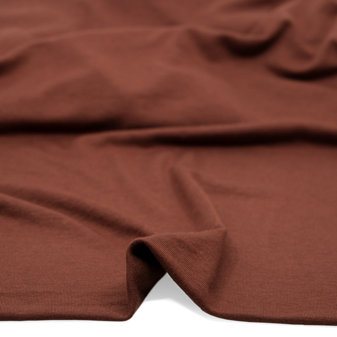 Layer Up Lyocell Wool Blend Jersey - Deep Rosewood | Blackbird Fabrics