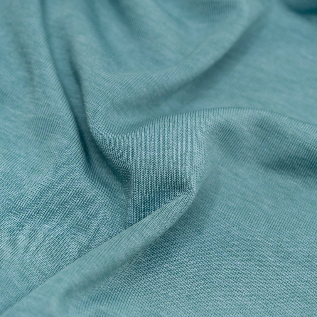 Layer Up Lyocell Wool Blend Jersey - Turquoise | Blackbird Fabrics