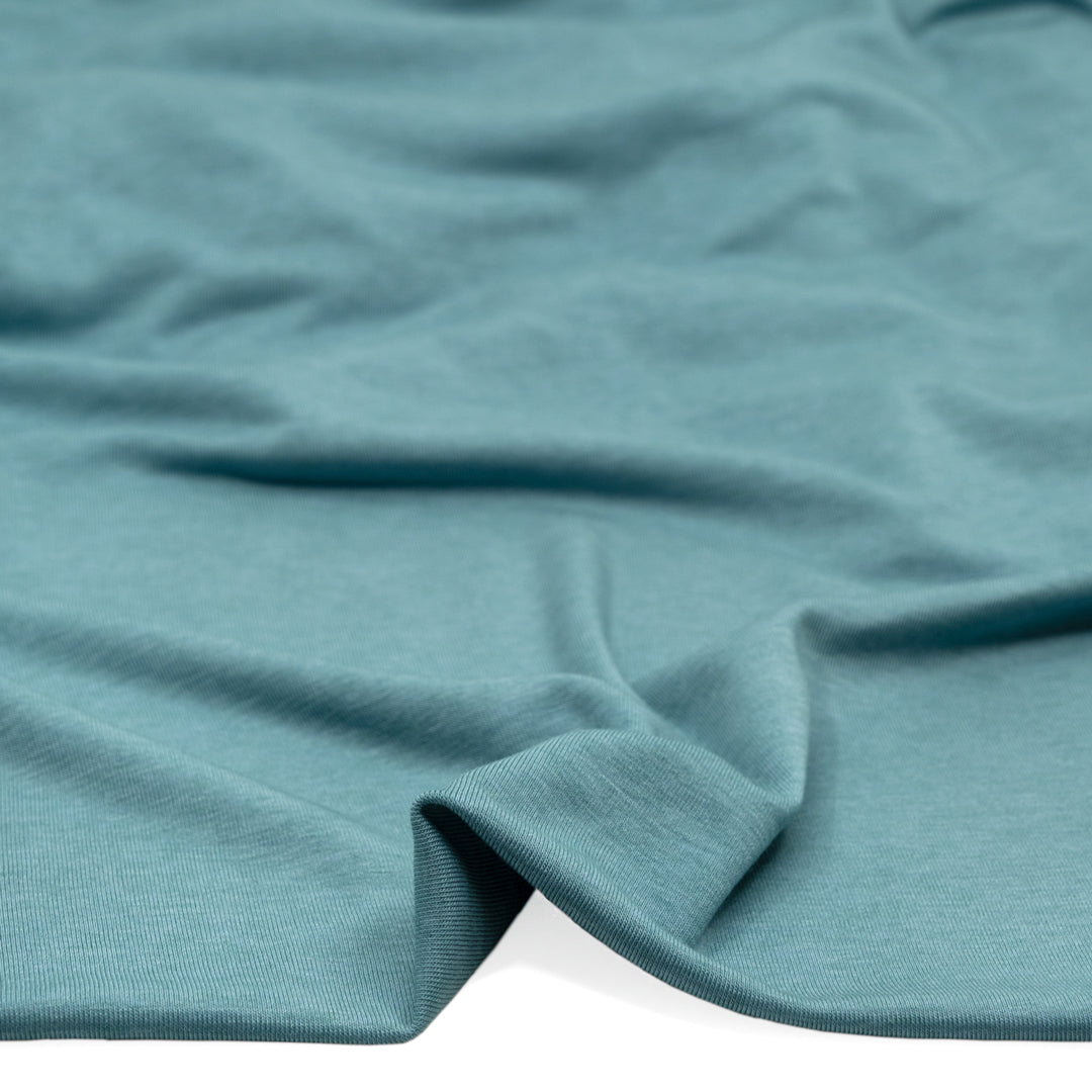 Layer Up Lyocell Wool Blend Jersey - Turquoise | Blackbird Fabrics