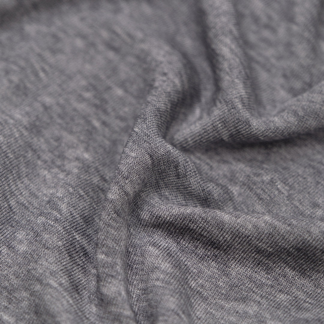 Layer Up Lyocell Wool Blend Jersey - Heather Grey | Blackbird Fabrics