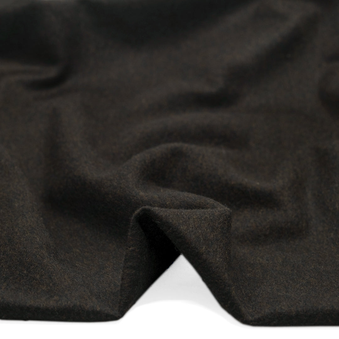 Brushed Melton Wool Blend Coating - Molasses | Blackbird Fabrics