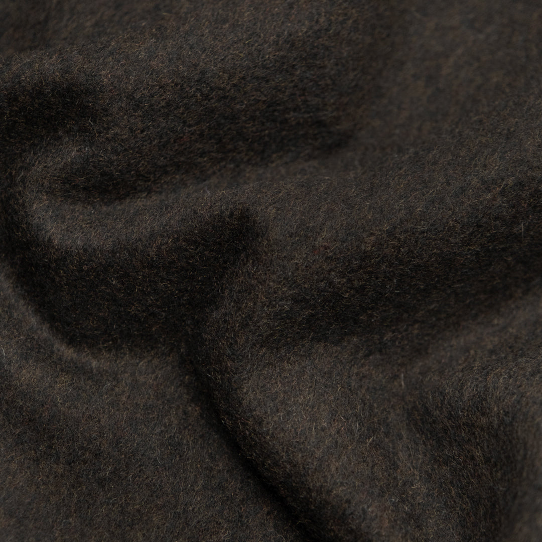 Brushed Melton Wool Blend Coating - Molasses | Blackbird Fabrics