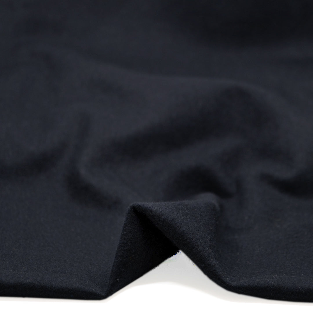 Brushed Melton Wool Blend Coating - Midnight Blue | Blackbird Fabrics