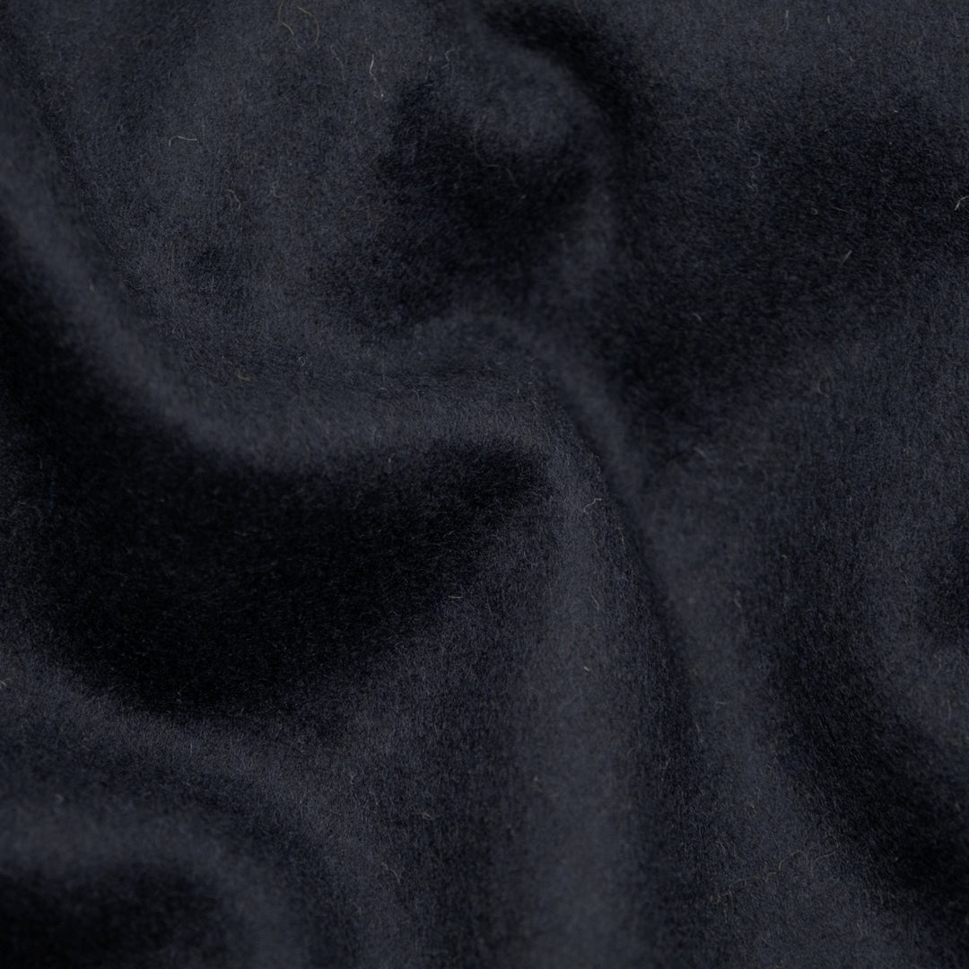 Brushed Melton Wool Blend Coating - Midnight Blue | Blackbird Fabrics