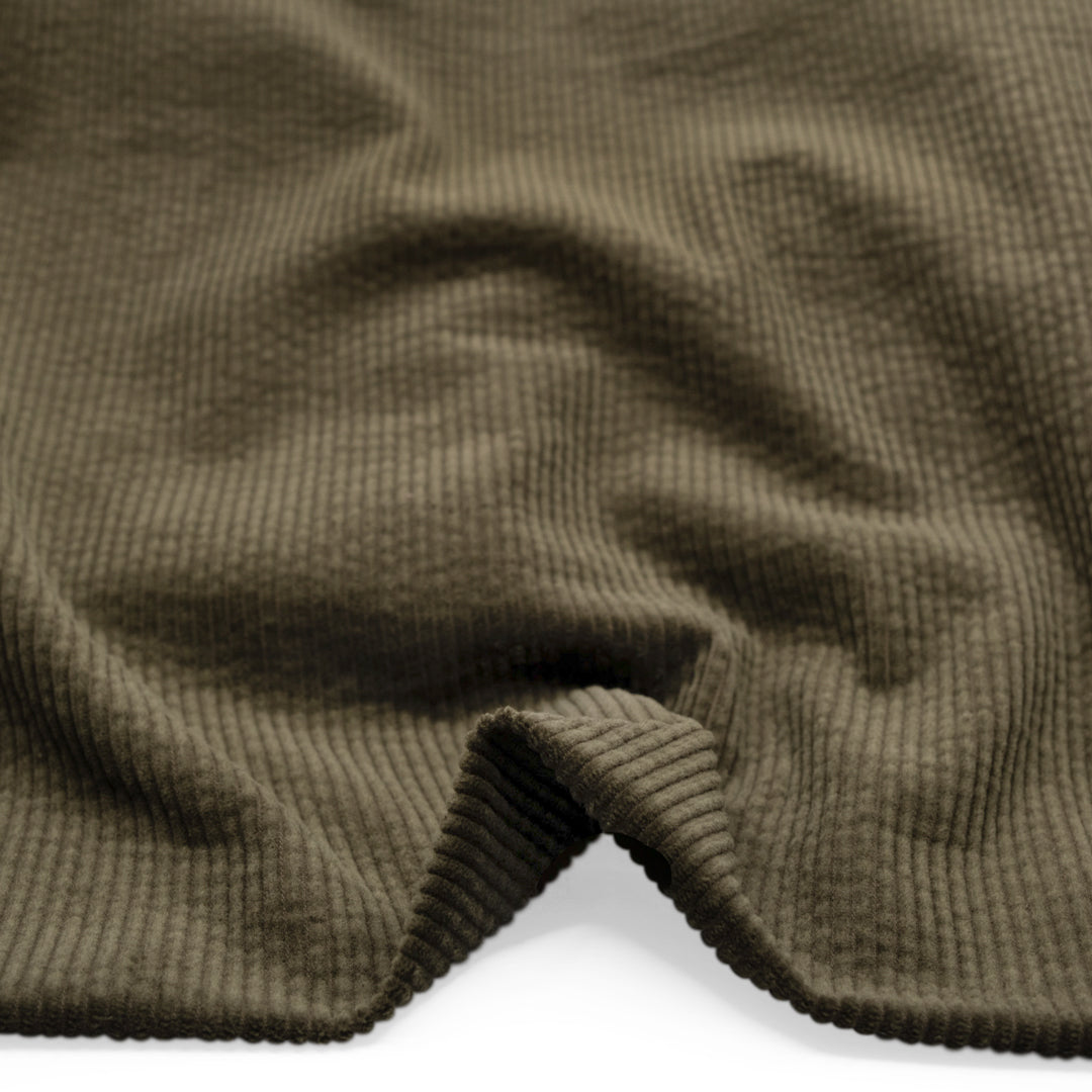 Vintage Wide Wale Cotton Corduroy - Khaki | Blackbird Fabrics