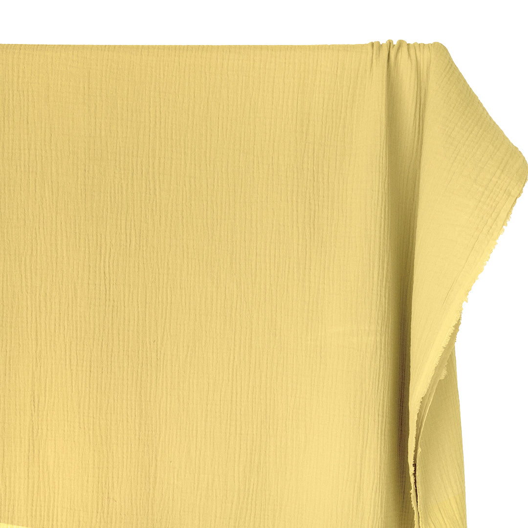 Deadstock Organic Cotton Double Gauze - Mellow Yellow