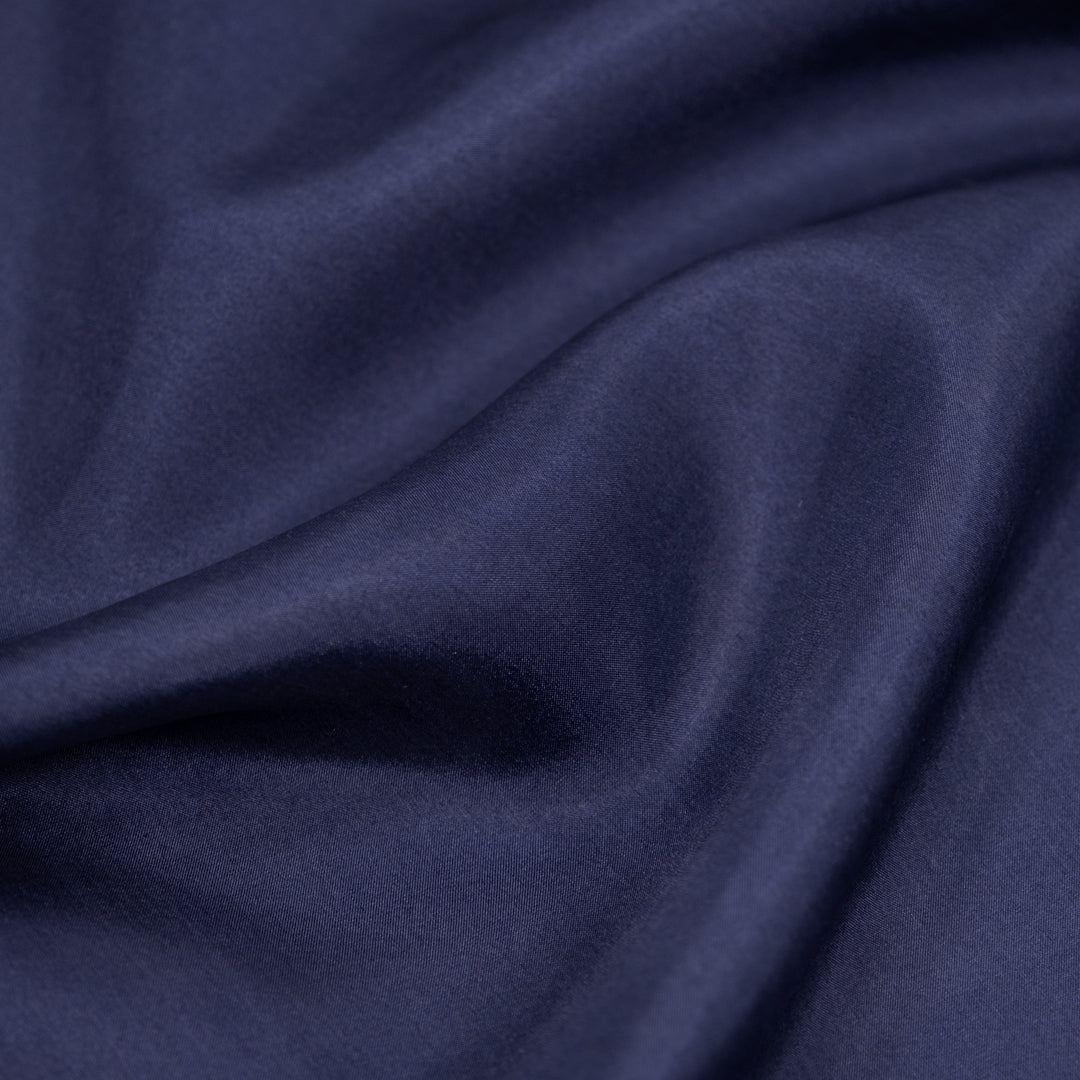 Deadstock Silk Habotai Lining - Navy | Blackbird Fabrics