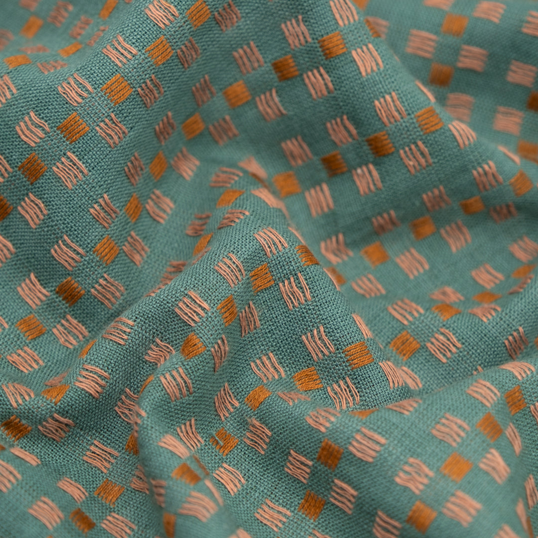 Fableism Basket Weave - Teal | Blackbird Fabrics