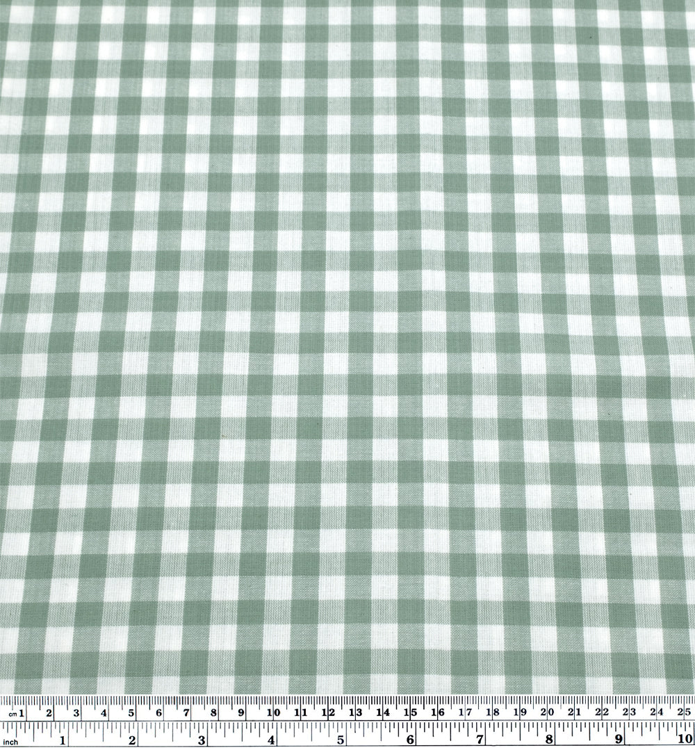 Fableism Camp Gingham Cotton - Scout Green | Blackbird Fabrics