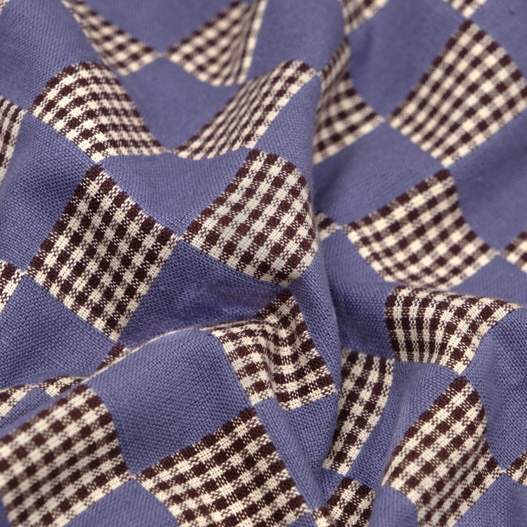 Fableism Checkers Cotton - Iris | Blackbird Fabrics