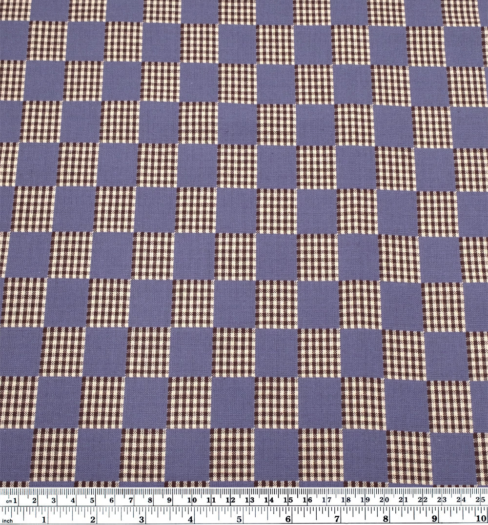 Fableism Checkers Cotton - Iris | Blackbird Fabrics