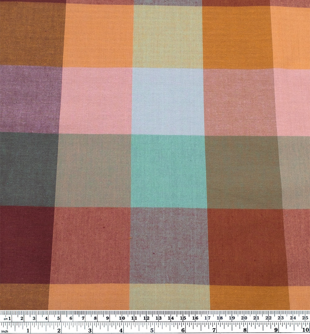 Fableism Happy Place Checkers Cotton - Strata | Blackbird Fabrics