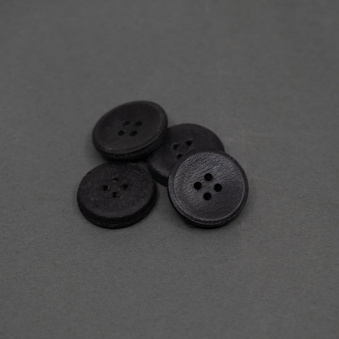 Leather 23mm (15/16”) Buttons - Set of 4 | Blackbird Fabrics