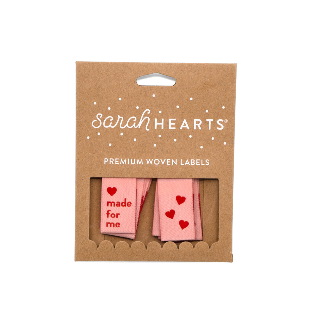 MADE FOR ME HEART Labels By Sarah Hearts | Blackbird Fabrics