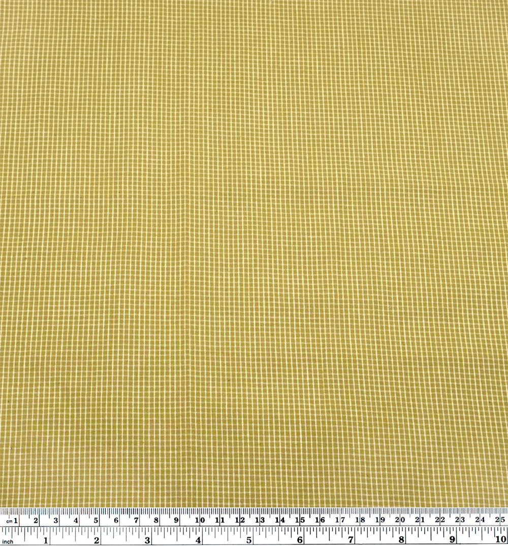 Mini Check Handwoven Cotton - Pear | Blackbird Fabrics