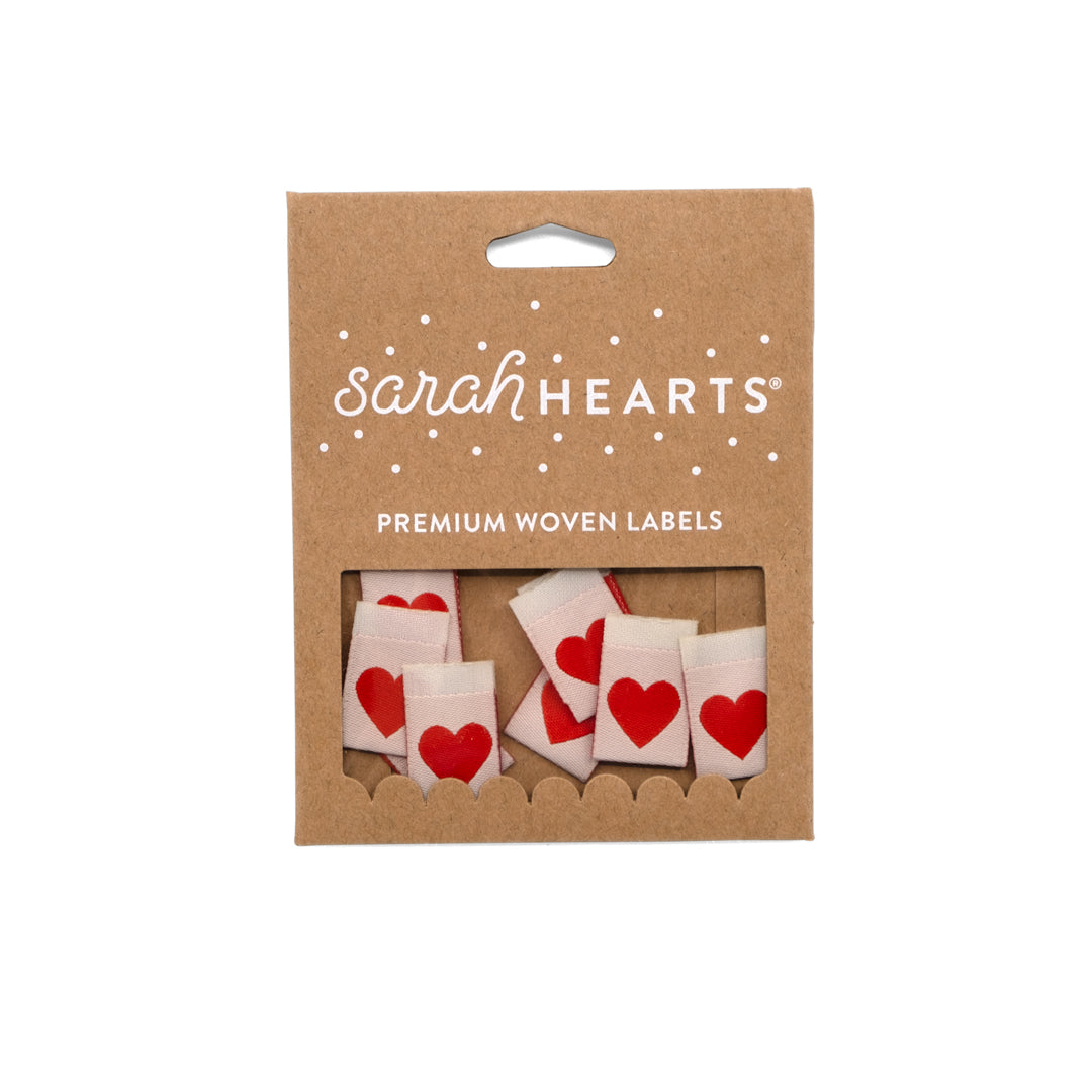 RED HEART Labels By Sarah Hearts | Blackbird Fabrics