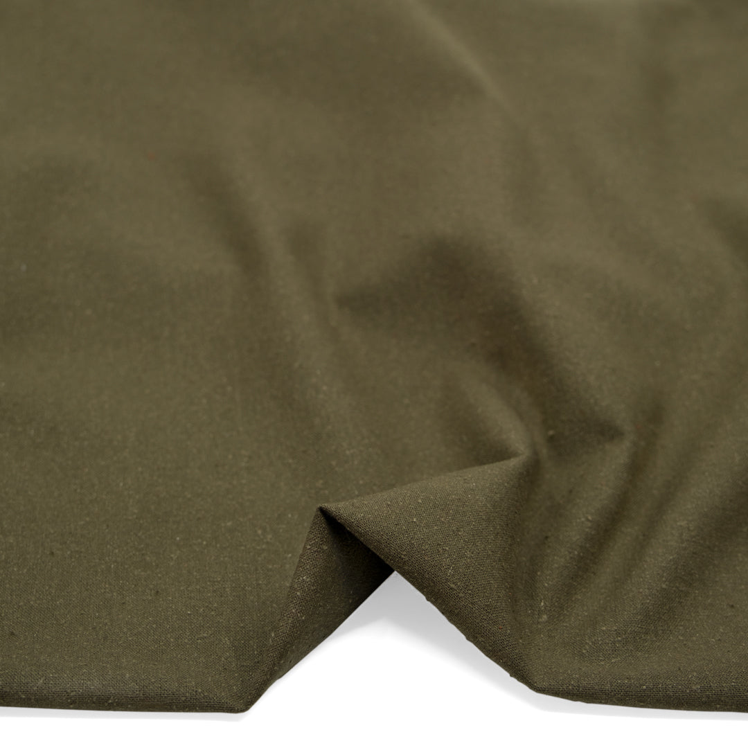 Raw Silk Noil - Khaki | Blackbird Fabrics