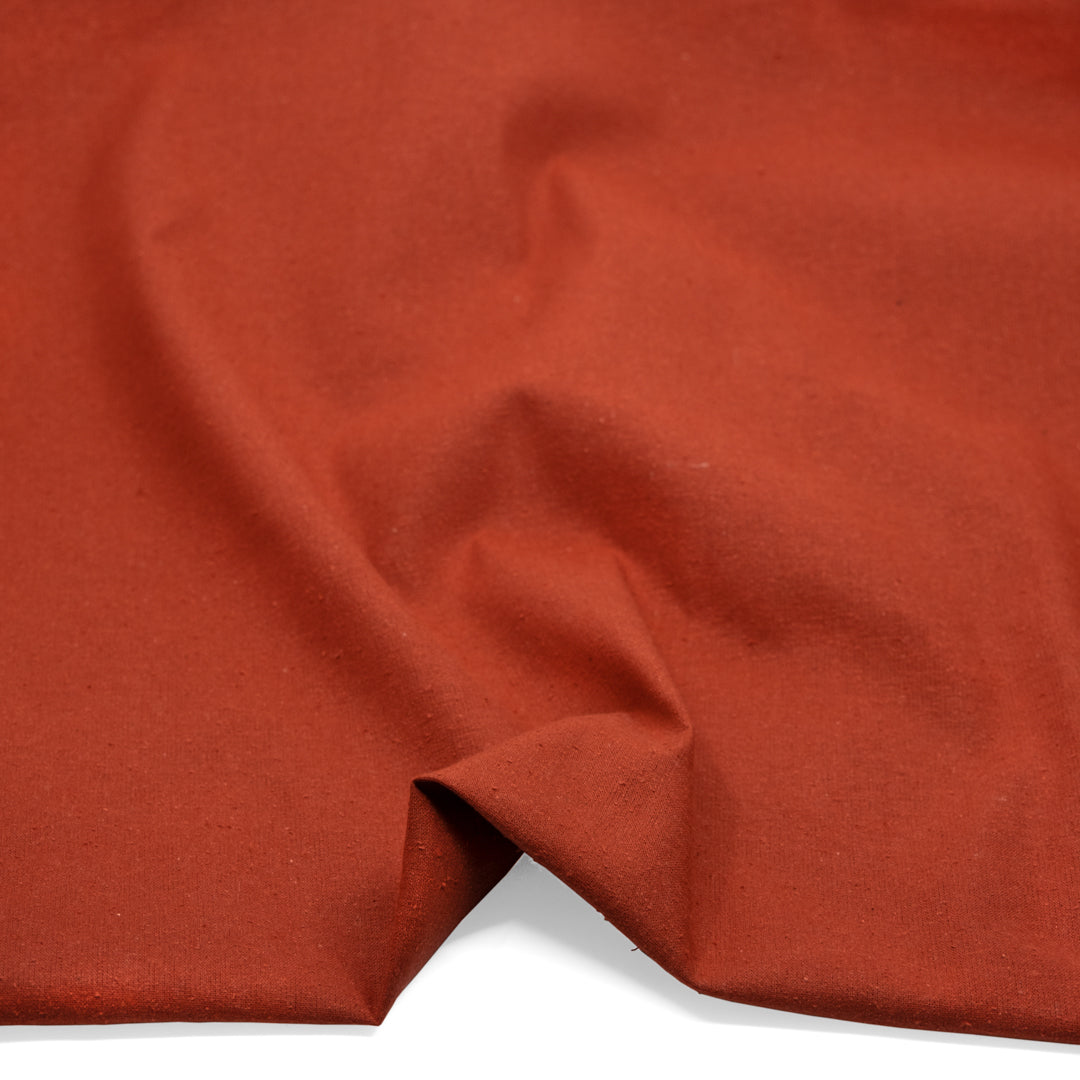 Raw Silk Noil - Paprika | Blackbird Fabrics