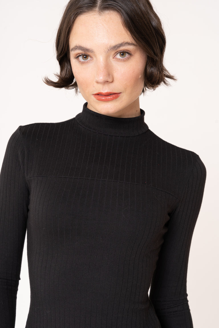 Wide Rib Knit - Midnight Blue