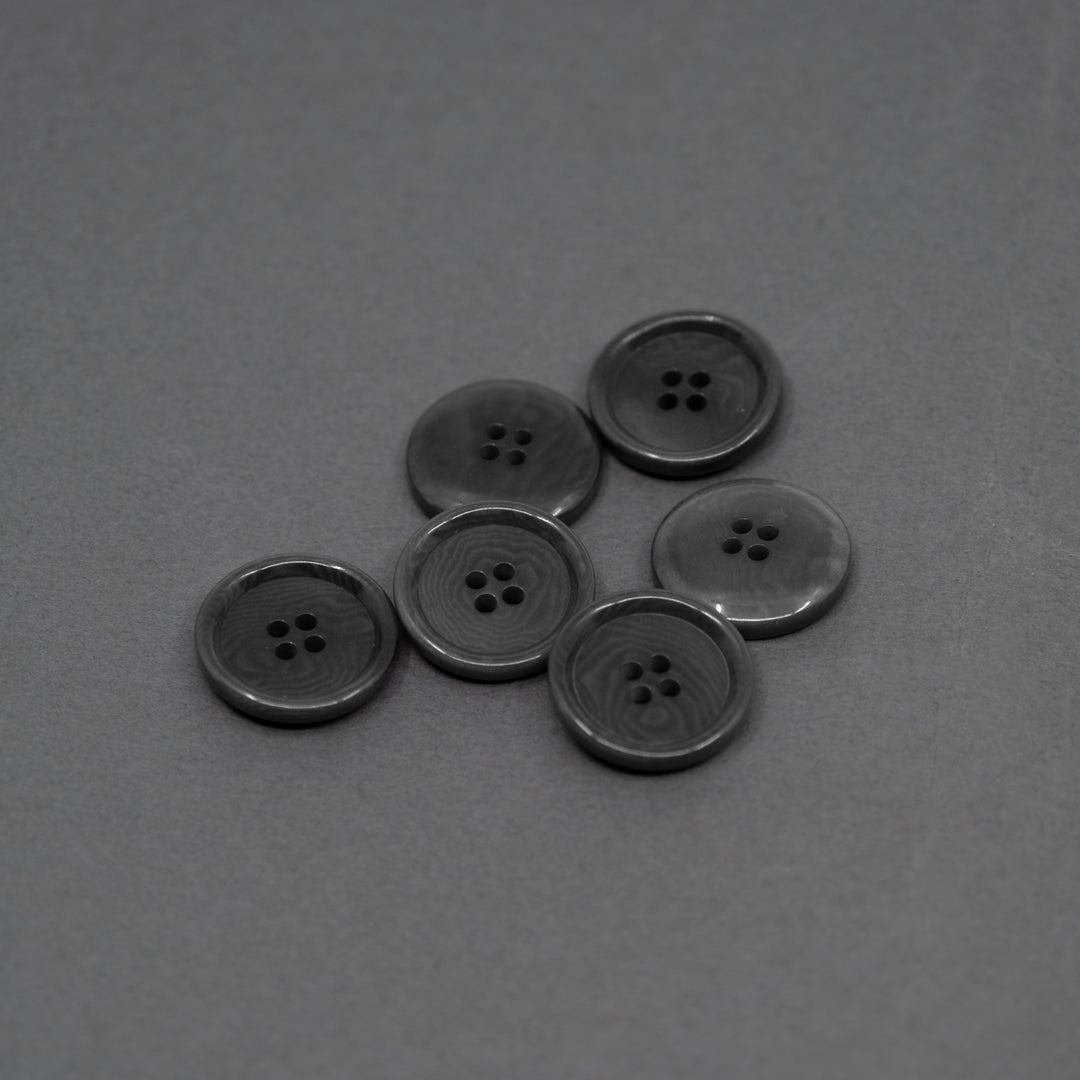 Smoke 20mm (13/16”) Buttons - Set of 6 | Blackbird Fabrics