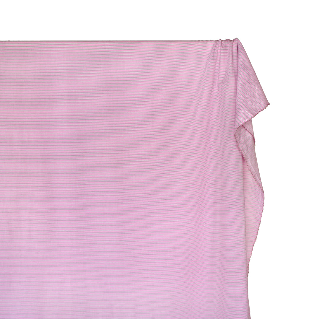 Sweet Shop Stripe Cotton Shirting - Candy Pink | Blackbird Fabrics