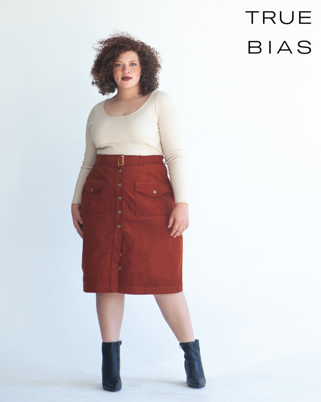 Plus size outlet corduroy skirt 40