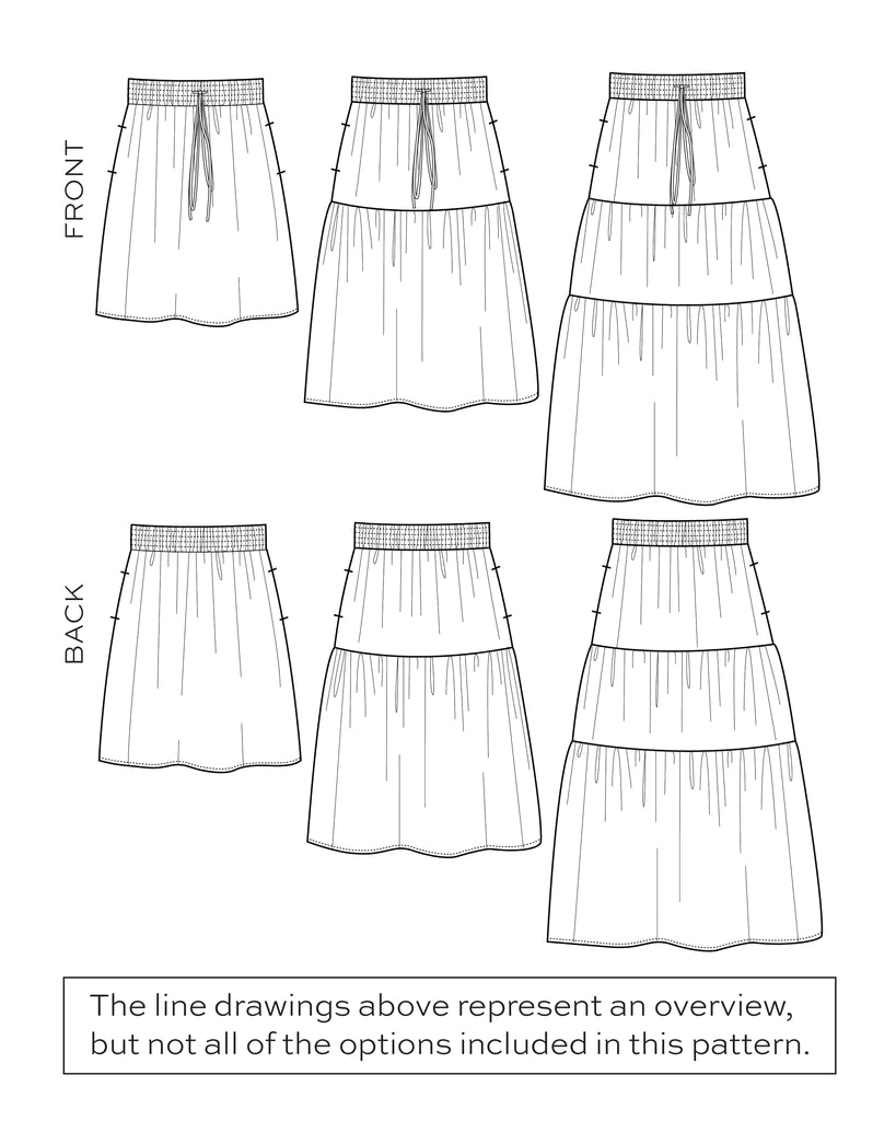 Mave Skirt - True Bias, Size 0-18 | Blackbird Fabrics