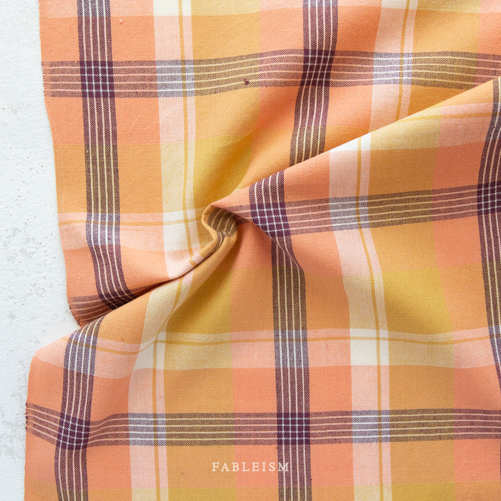 Fableism Arcade Plaid - Apricot | Blackbird Fabrics