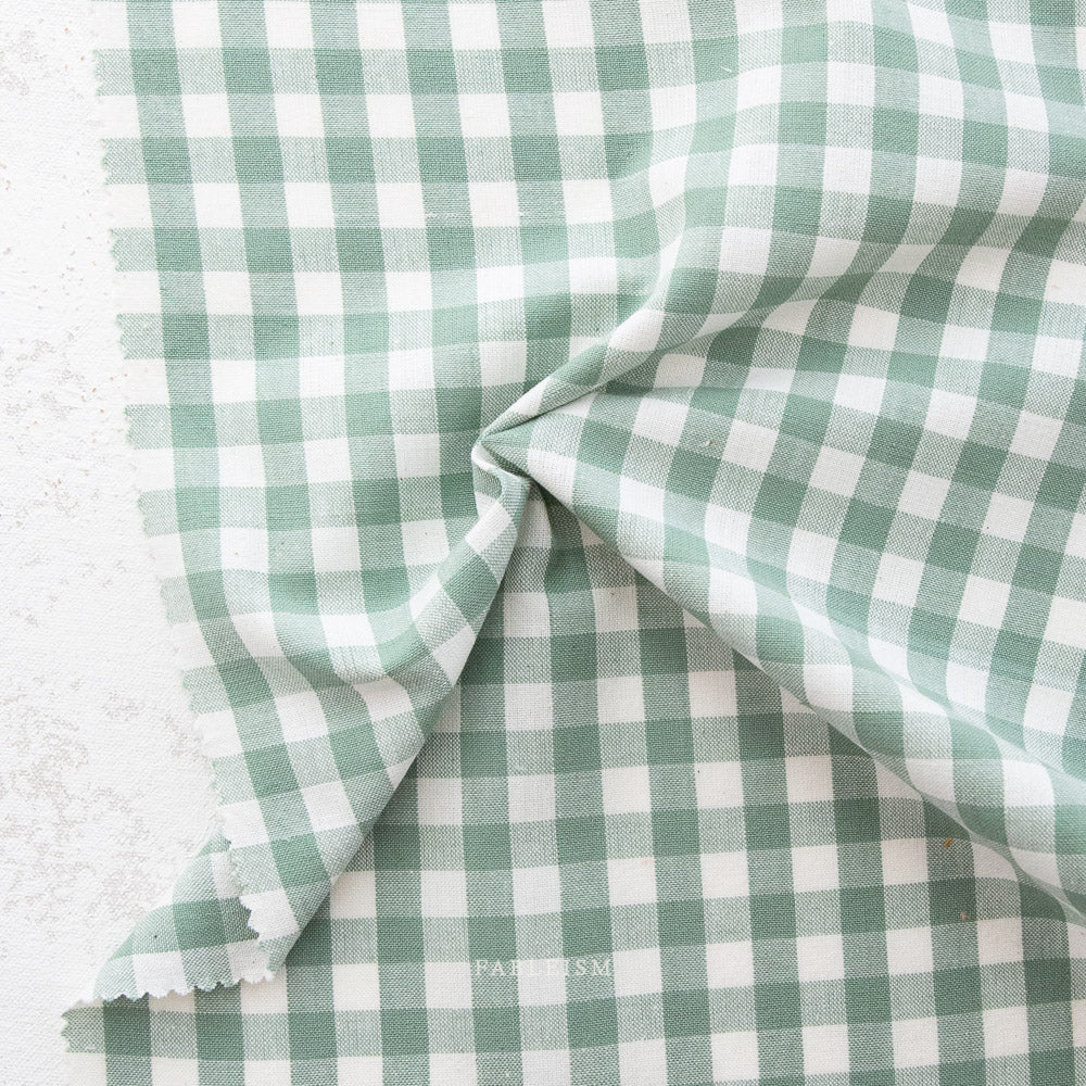 Fableism Camp Gingham Cotton - Scout Green | Blackbird Fabrics