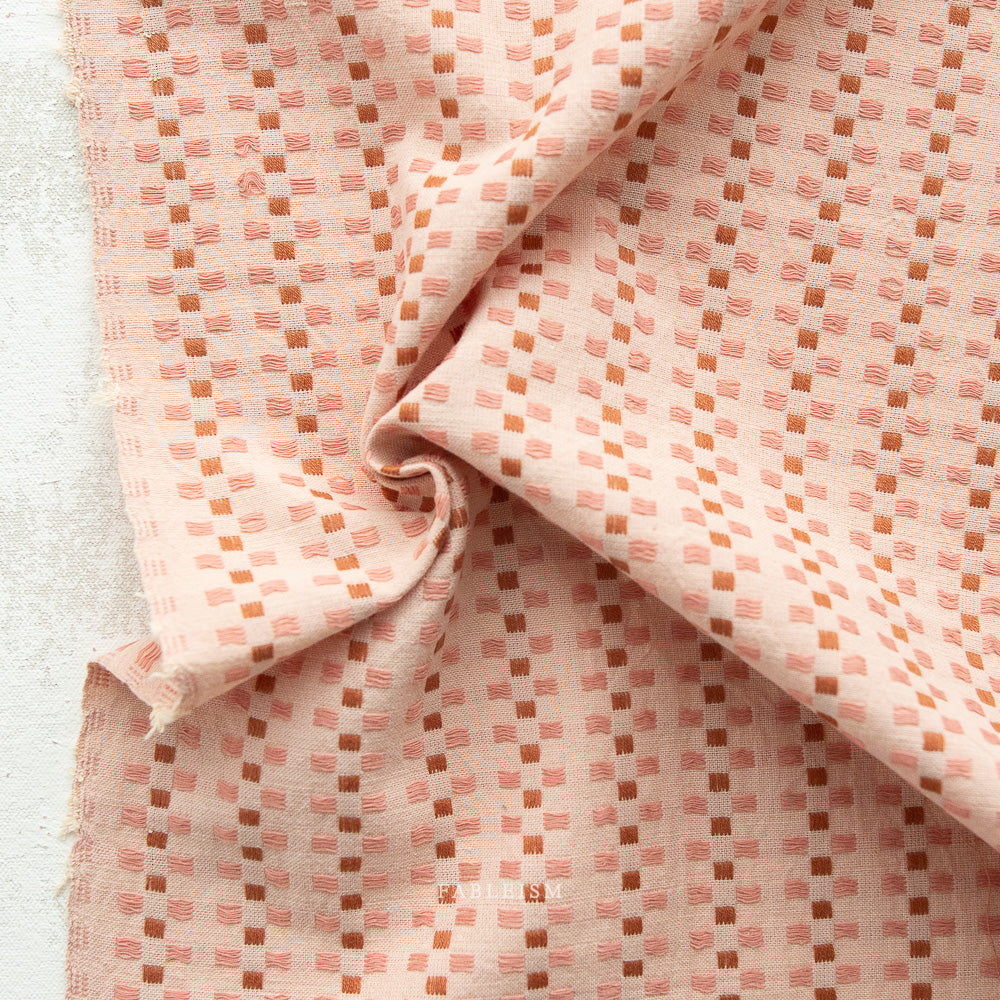 Fableism Basket Weave - Soft Pink | Blackbird Fabrics