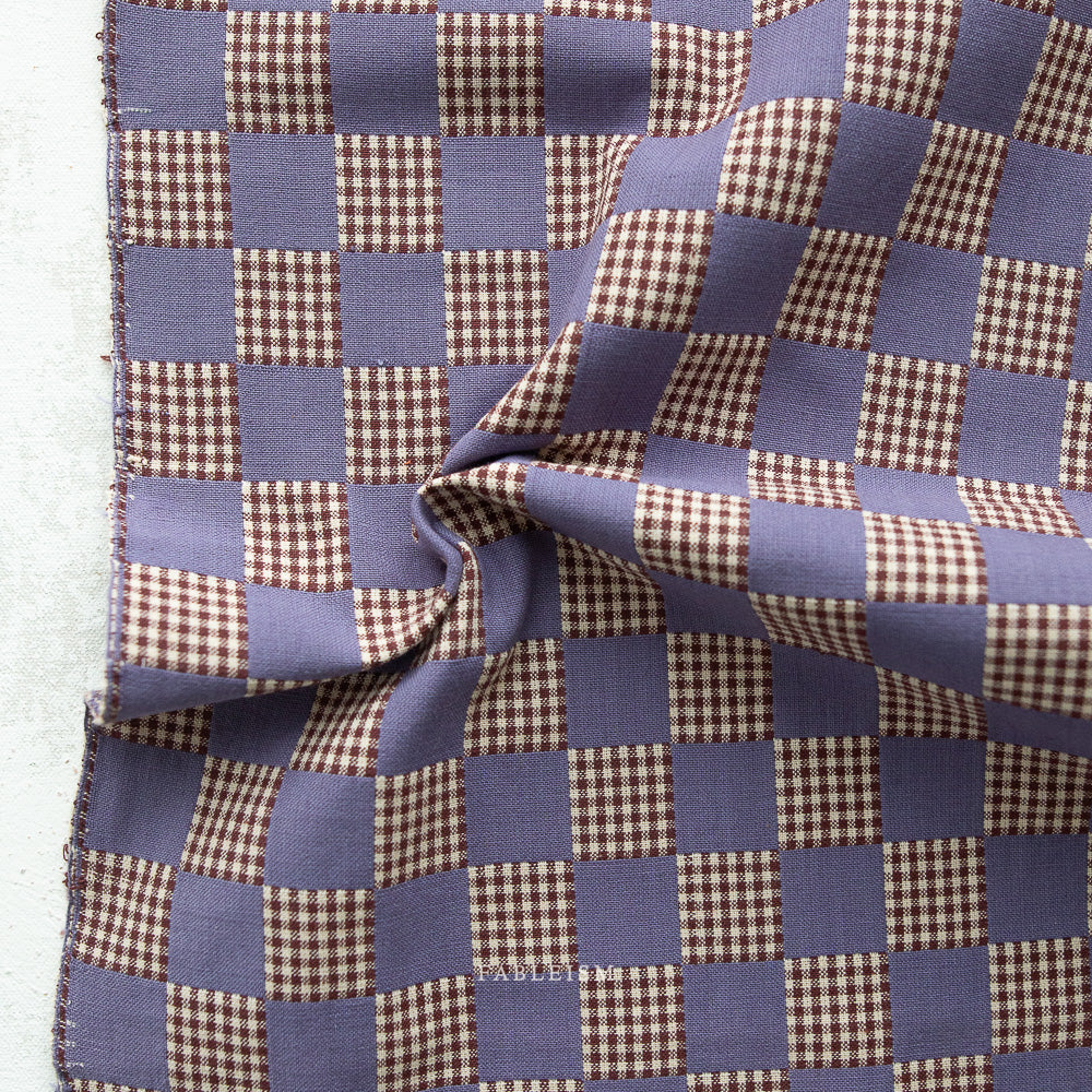 Fableism Checkers Cotton - Iris | Blackbird Fabrics