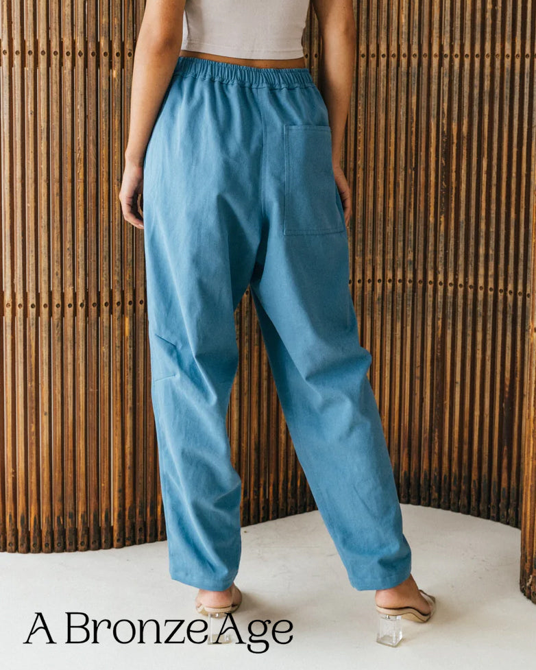 Deadstock Washed Cotton Twill - Ocean