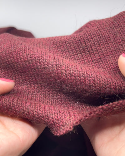 Deadstock Alpaca Blend Sweater Knit - Merlot | Blackbird Fabrics