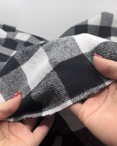 Deadstock Buffalo Check Recycled Cotton Flannel | Blackbird Fabrics