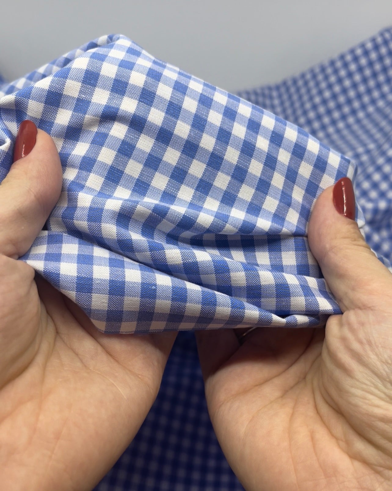 Gingham Cotton Linen Blend | Blackbird Fabrics