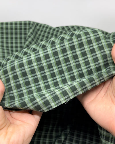 Plaid Handwoven Cotton - Forest/Light Green | Blackbird Fabrics