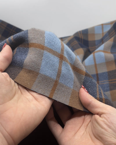 Plaid Brushed Double Faced Coating | Blackbird Fabrics