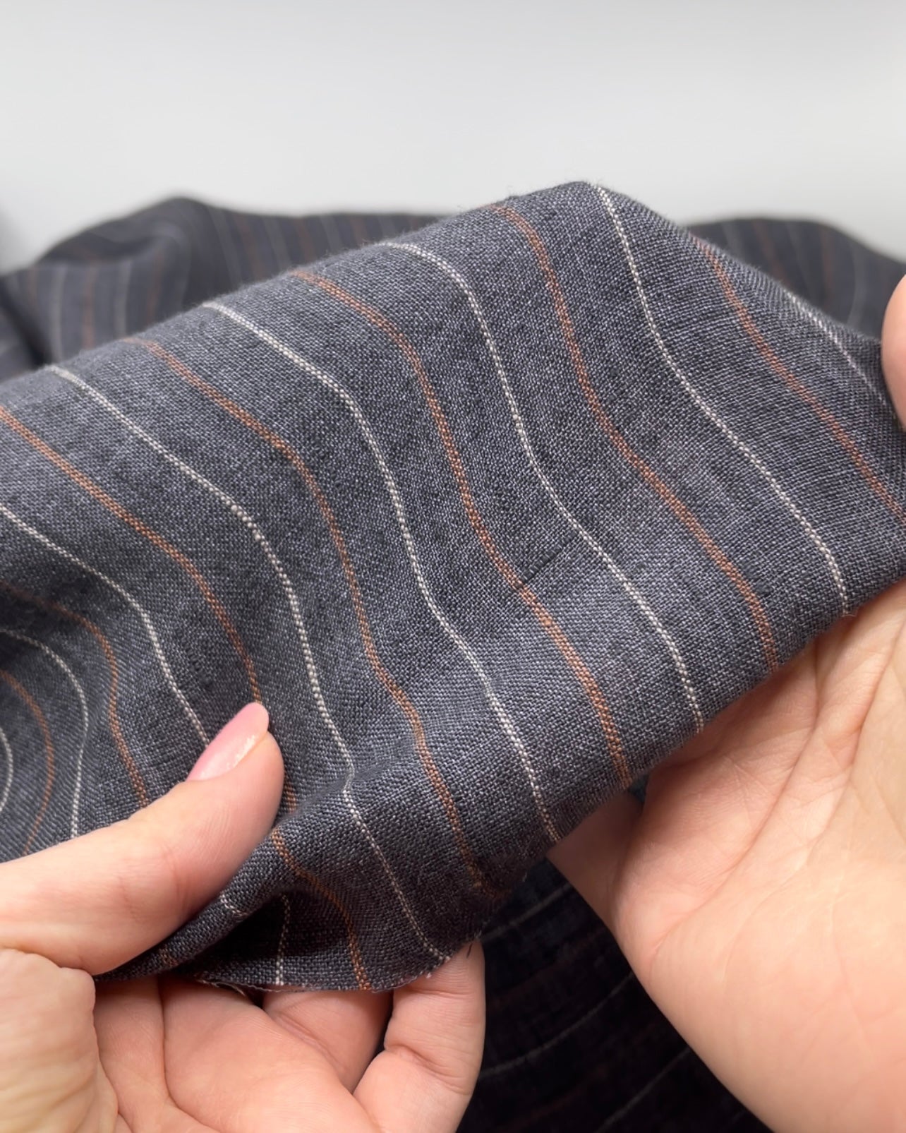 Striped Stonewashed Linen | Blackbird Fabrics