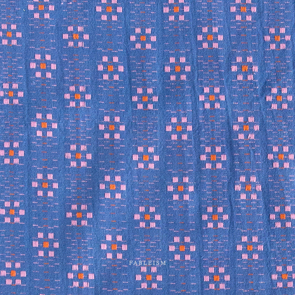 Fableism Karlin Floral Cotton- Cobalt | Blackbird Fabrics