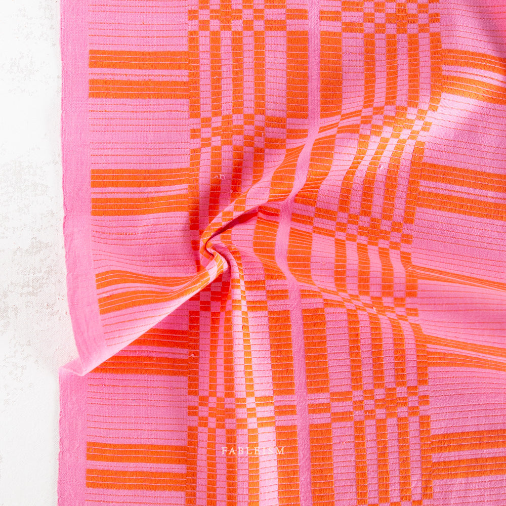 Fableism Astrid Weave Cotton- Pink/Red | Blackbird Fabrics