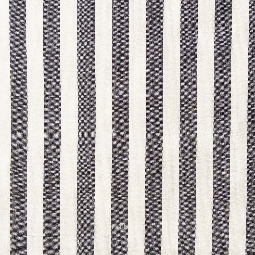 Fableism Stripe Cotton -  Liquorice | Blackbird Fabrics