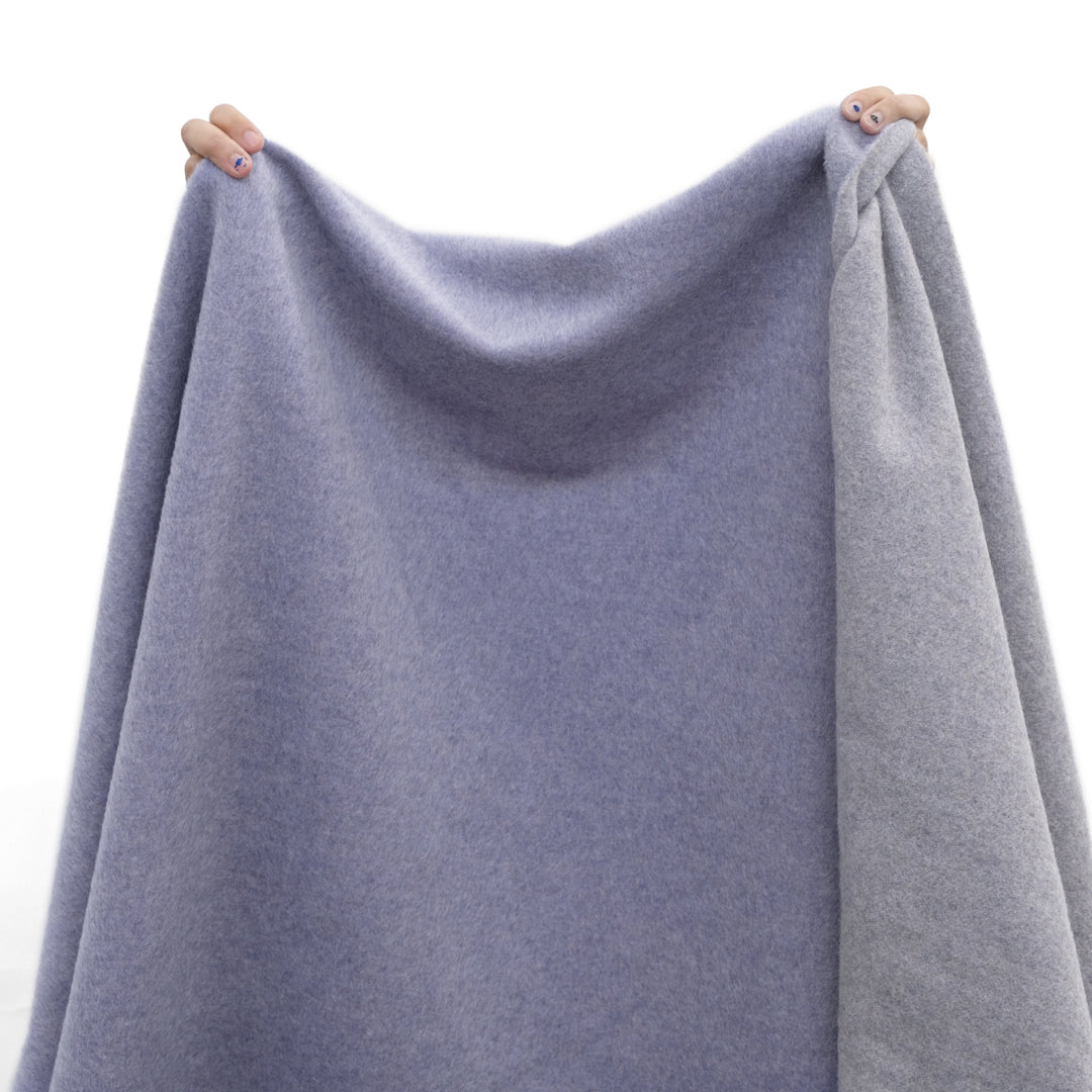 Deadstock Brushed Wool Blend Coating - Lavender Marle/Cloud Grey