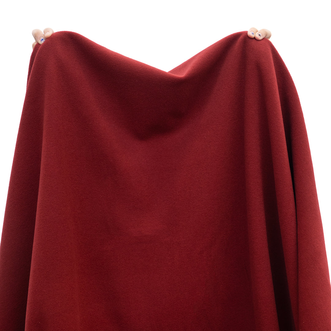 Deadstock Cashmere Wool Blend Coating - Cranberry