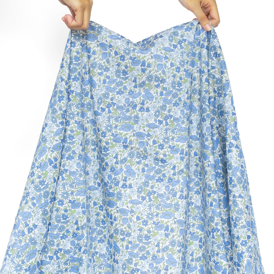 Deadstock Liberty Cotton Tana Lawn™ - Poppy & Daisy Blue