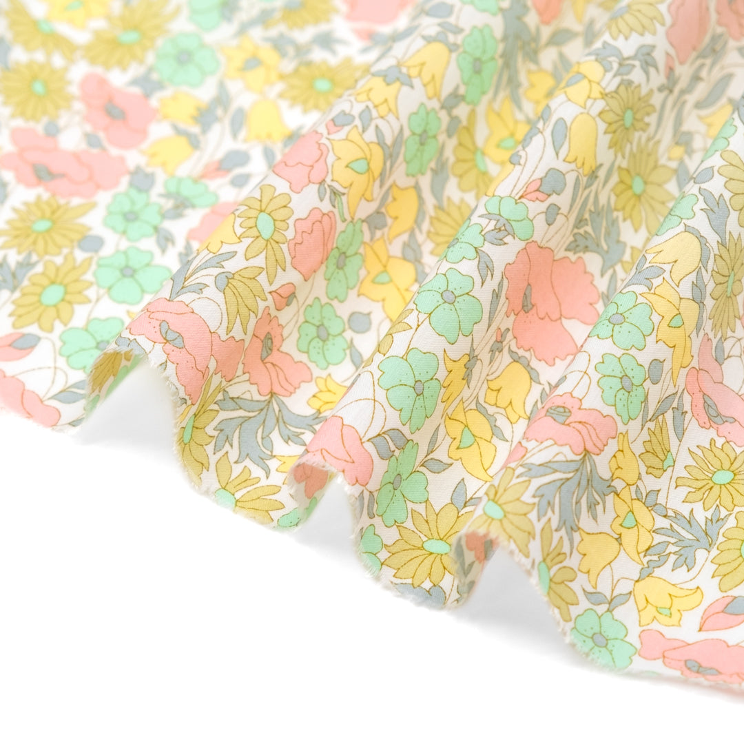 Deadstock Liberty Cotton Tana Lawn™ - Poppy & Daisy Pastel