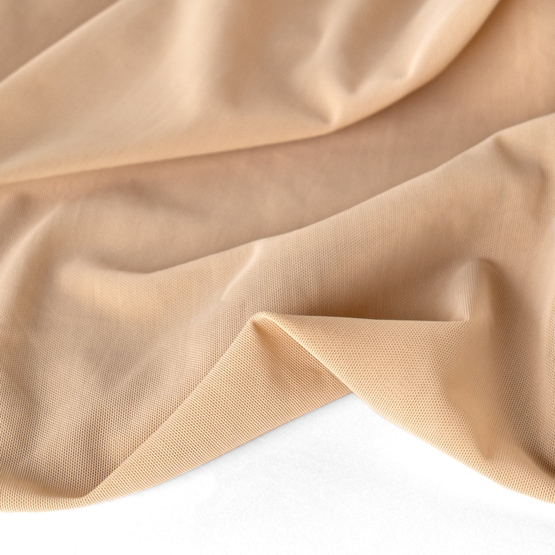 Firm Power Mesh Lining - Tan | Blackbird Fabrics