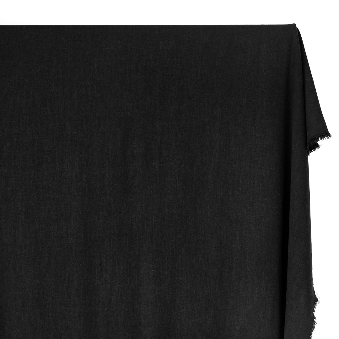 Viscose Linen Noil - Black | Blackbird Fabrics