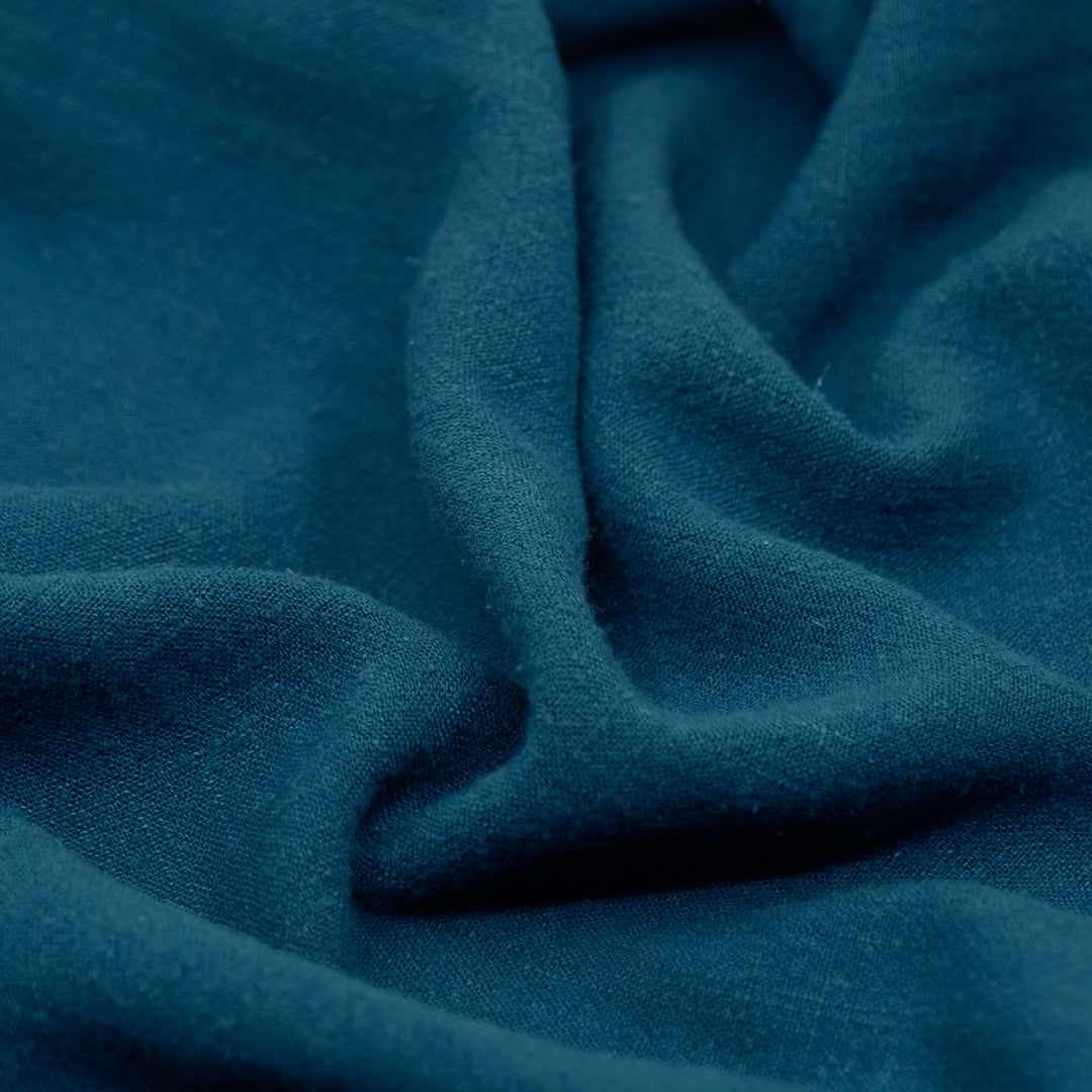 Viscose Linen Noil - Lagoon | Blackbird Fabrics