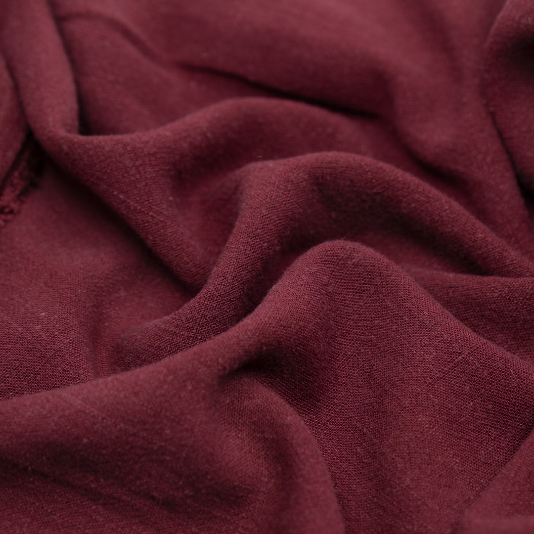 Viscose Linen Noil - Merlot | Blackbird Fabrics