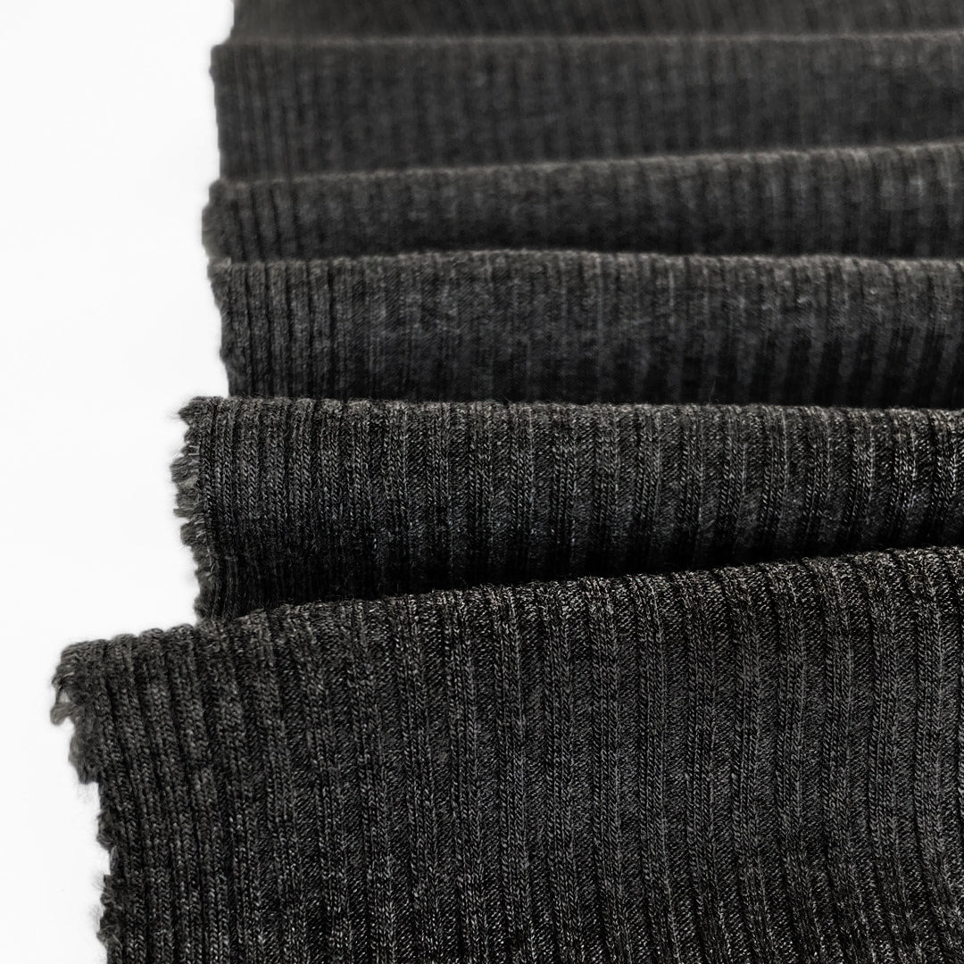 Bamboo Stretch Knit - Charcoal Marl